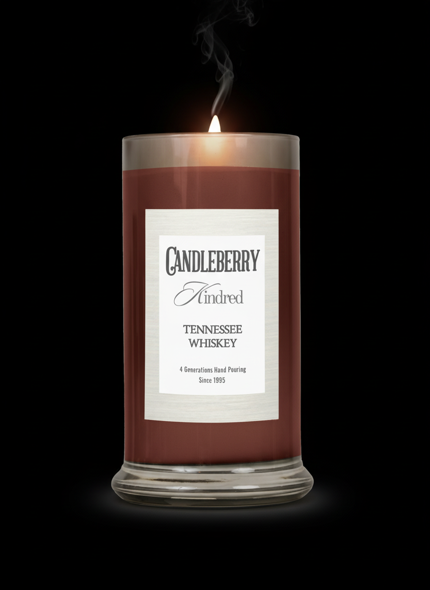 Candleberry Tennessee Whiskey candle at Winged Star Boutique